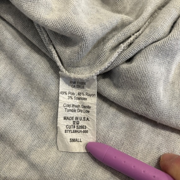 Jess & Jane Womens Tunic Top S Blue Daisy Floral  Cotton Blend Shirt Artsy - Picture 7 of 7